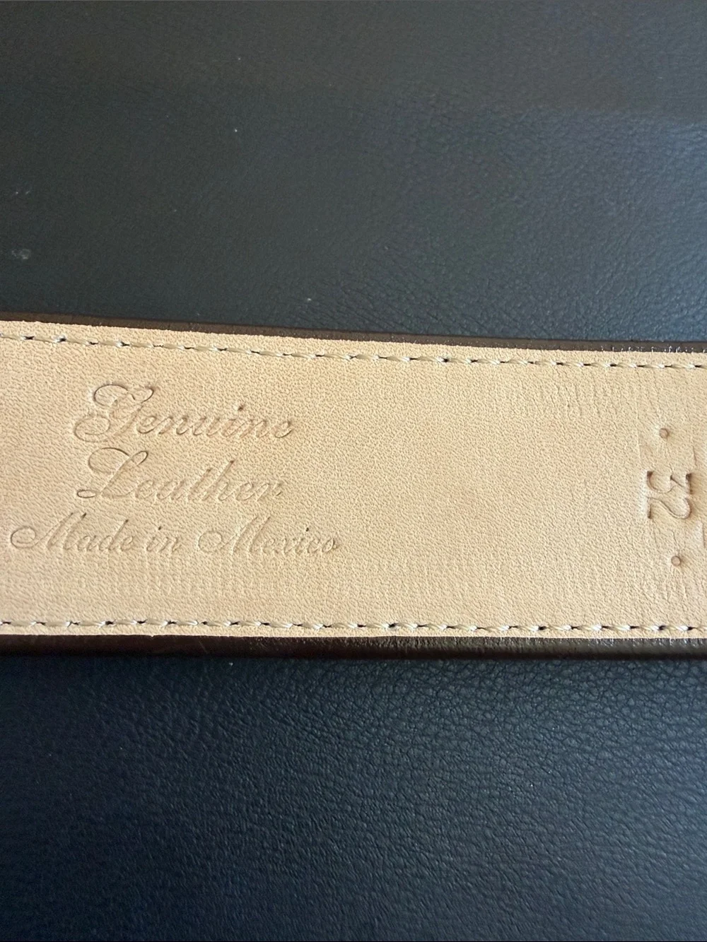 JOE Exclusive Genuine Leather Sunflower Embroidered Western Belt Brown Size 32